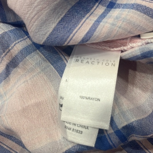 Kenneth Cole Reaction plus size button down roll up sleeve shirt size 3X . - Picture 6 of 6